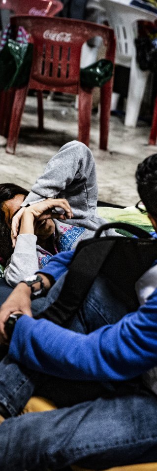 Människor får hjälp av Läkare Utan Gränsers team i Piedras Negras