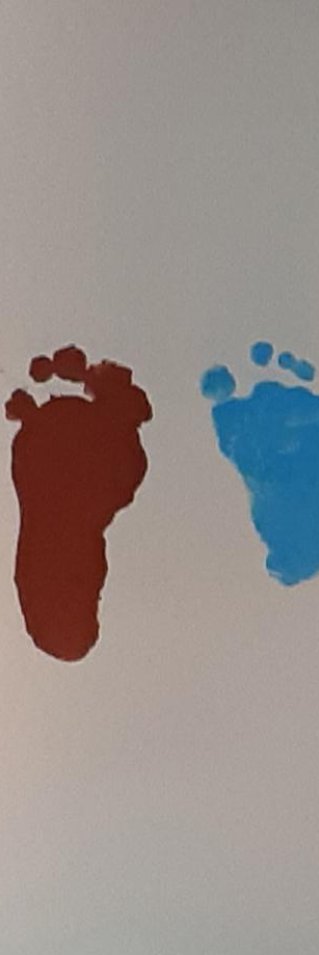 Fotsteg i olika färger