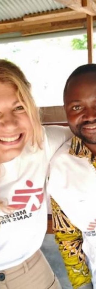 Martina Gustavsson tillsammans med sina kollegor i Kongo-Kinshasa