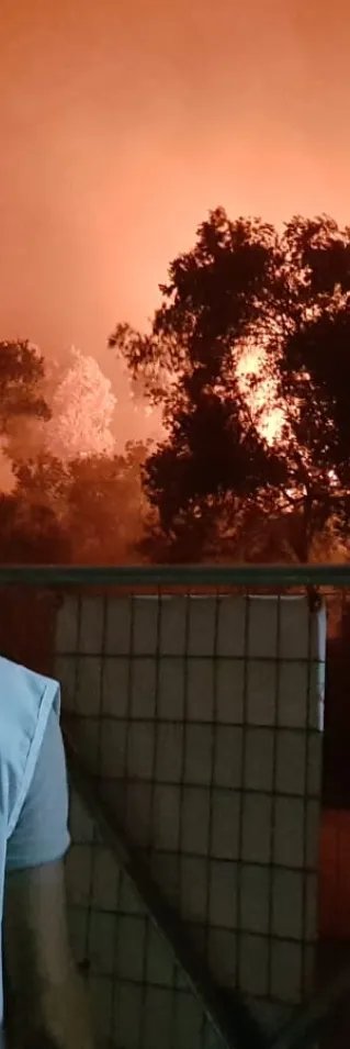 Morialägret på den grekiska ön Lesbos brann ner till grunden.