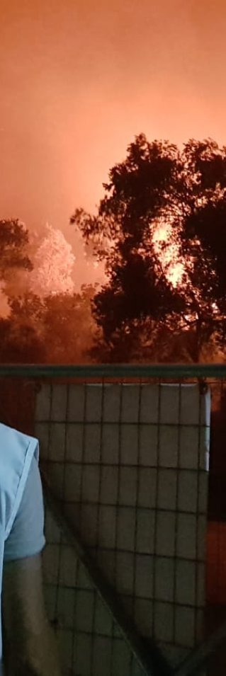 Morialägret på den grekiska ön Lesbos brann ner till grunden.