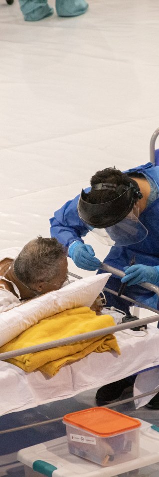 Vård av covid-19 patienter i Reynosa, Mexiko.