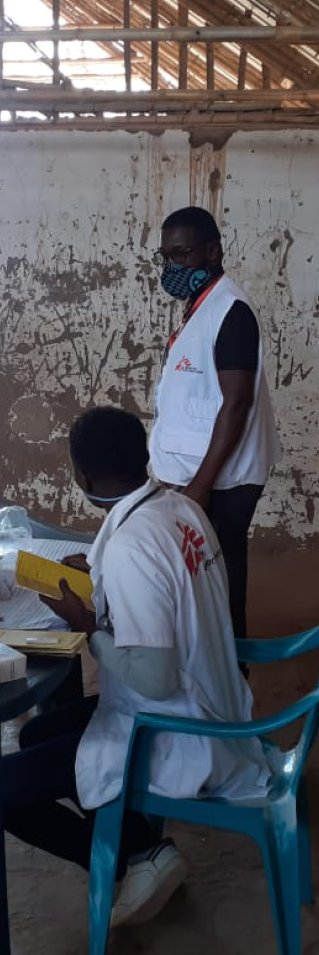 En av Läkare Utan Gränsers mobila kliniker för interflyktingar i provinsen Capo Delgado, norra Moçambique. 