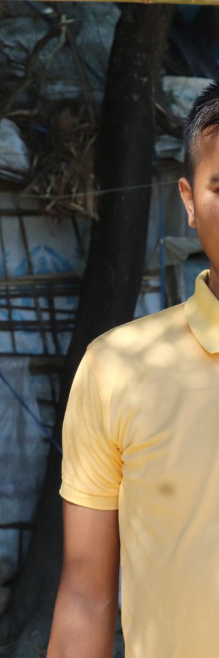 Faruk bor i ett läger i Cox's Bazar, Bangladesh. 