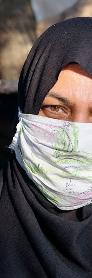 52-åriga Oumaima Alhabib från östra Syrien bor i Vathy-lägret på den grekiska ön Samos.