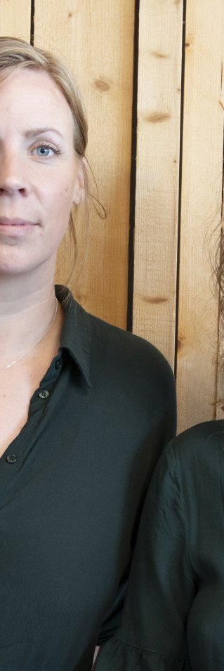 Sjuksköterskan Fia Iveslätt tillsammans med Tove Tikkanen Jönn från Läkare Utan Gränser.