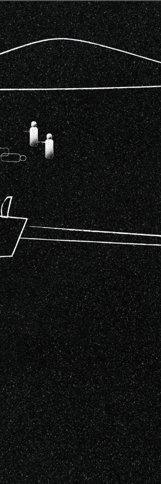 Illustration på en person som har ett vapen riktat mot sig.