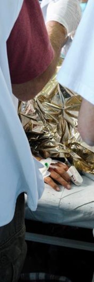 Akutmottagningen på ett av Läkare Utan Gränsers sjukhus i Syrien.