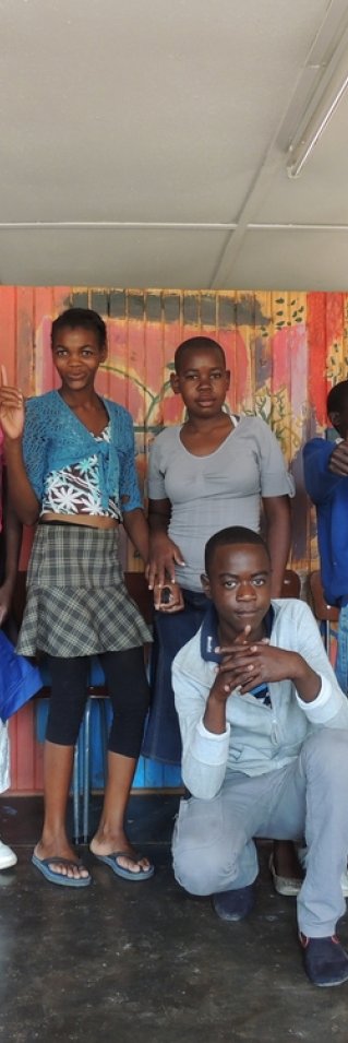En stödgrupp för ungdomar med hiv vid kliniken i Epworth.