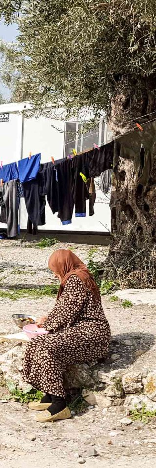 Flyktinglägret Kara Tepe på den grekiska ön Lesbos. 