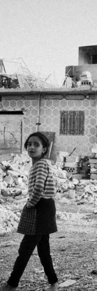 Raqqa, Syrien, är nästan helt förstört, stora delar av staden är raserade. 