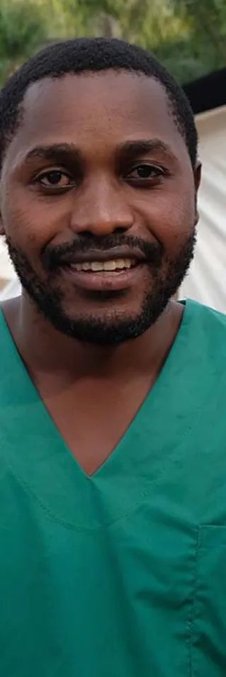 Patient Muhindo Kamavu, sjuksköterska som arbetar med ebolautbrottet i Nordkivu, Kongo-Kinshasa.