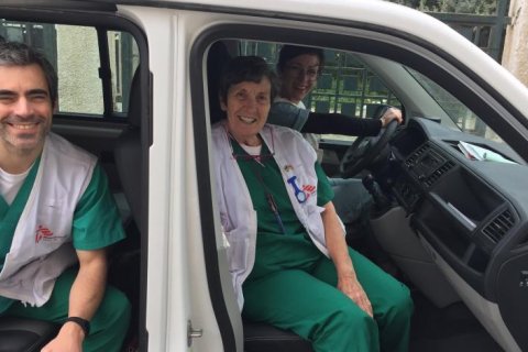 Sjuksköterskor i en bild i Gaza, Palestina.