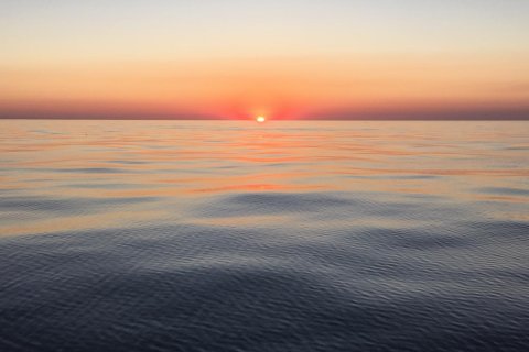 Solnedgång över medelhavet