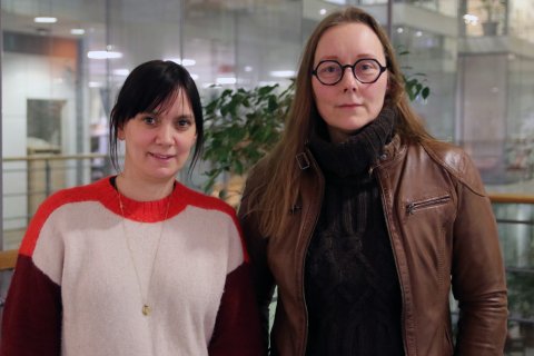 Catinka Agneskog och psykologen Monika Kullberg.