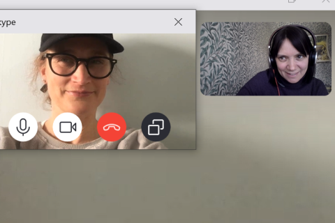 Sjuksköterskan Anna Sjöblom och Catinka Agneskog.