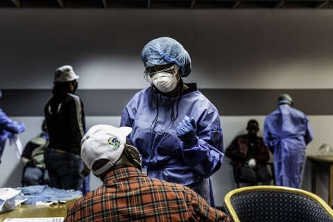 Masstestning för coronavirus i Sydafrika. 