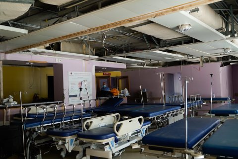 Ett sjukhus i Beirut efter explosionen.