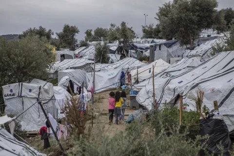 I Morialägret på den grekiska ön Lesbos bodde omkring 12 000 män, kvinnor och barn.