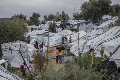 I Morialägret på den grekiska ön Lesbos bodde omkring 12 000 män, kvinnor och barn.