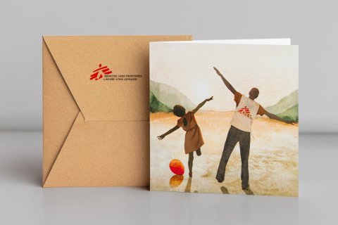 Ett av våra tryckta gåvobevis med medföljande kuvert