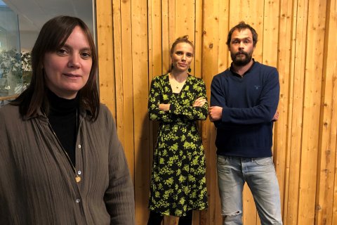 Catinka Agneskog och journalisterna Anna Roxvall och Johan Persson
