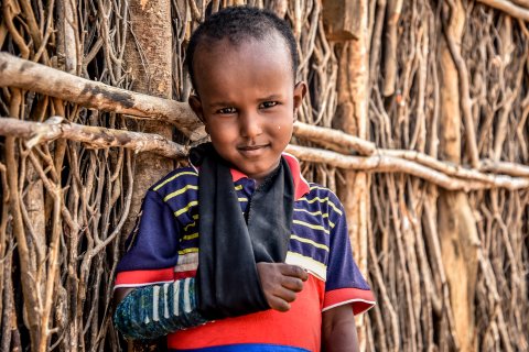 Fyra år gamla Abdirahman Ali Diyat, som bor i flyktinglägret Dadaab i Kenya, diagnostiserades med diabetes när han var nio månader gammal.