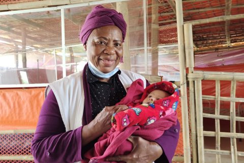 Sjuksköterskan Rebecca Smith i Cox's Bazar, Bangladesh.