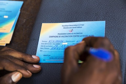 Ett intyg som visar att en person vaccinerats mot gula febern