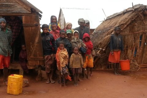 Regn faller i Androy i södra Madagaskar.