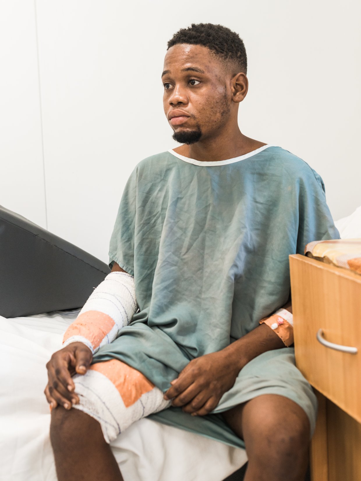 Pierre-Marie är patient på Tabarresjukhuset i Port-au-Prince