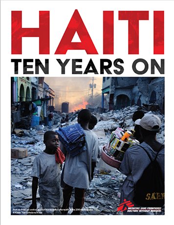 Framsida av rapport med texten: "Haiti Ten Years On"