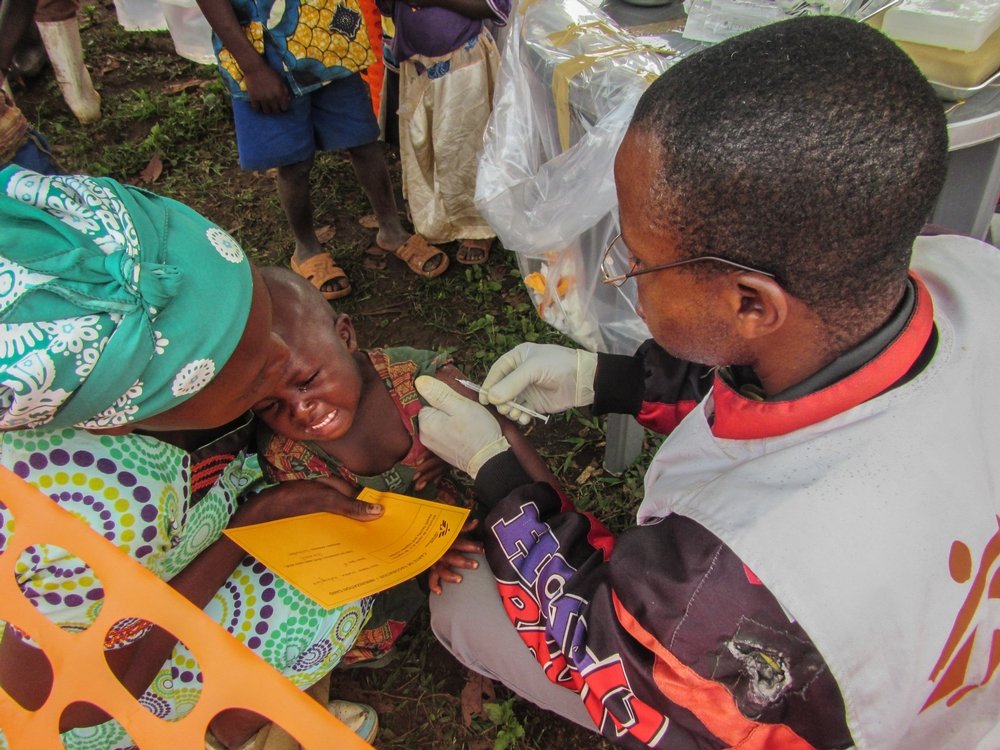 Vaccination mot mässling i Kongo-Kinshasa.