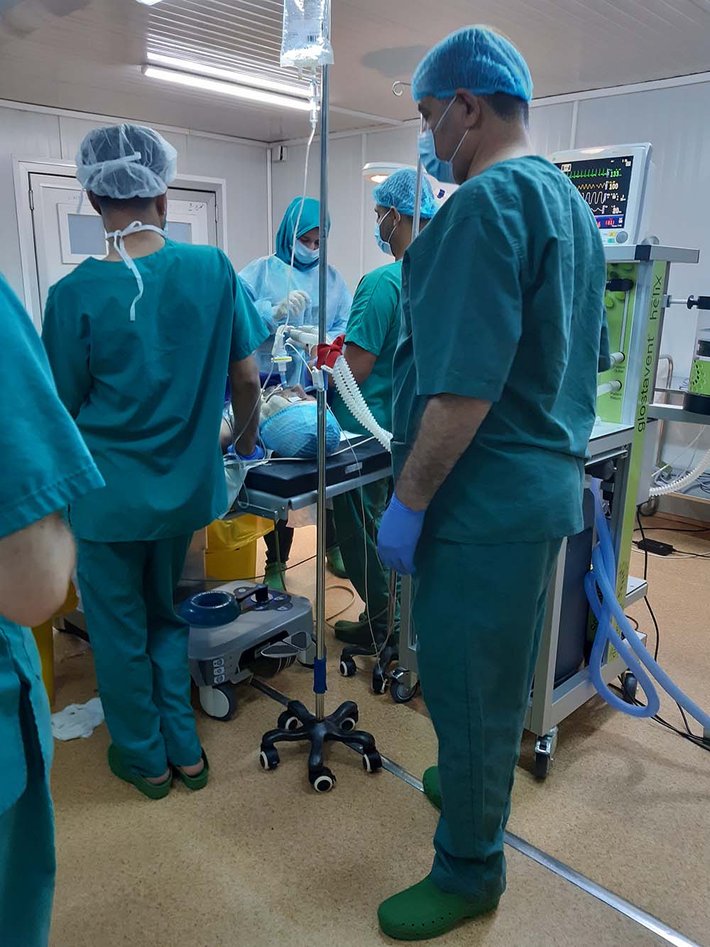 operationsteamet på qayyarahs sjukhus